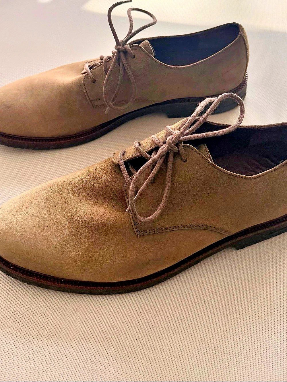 Polo Ralph Lauren Men's Suede Derby Leather Shoes in Brown